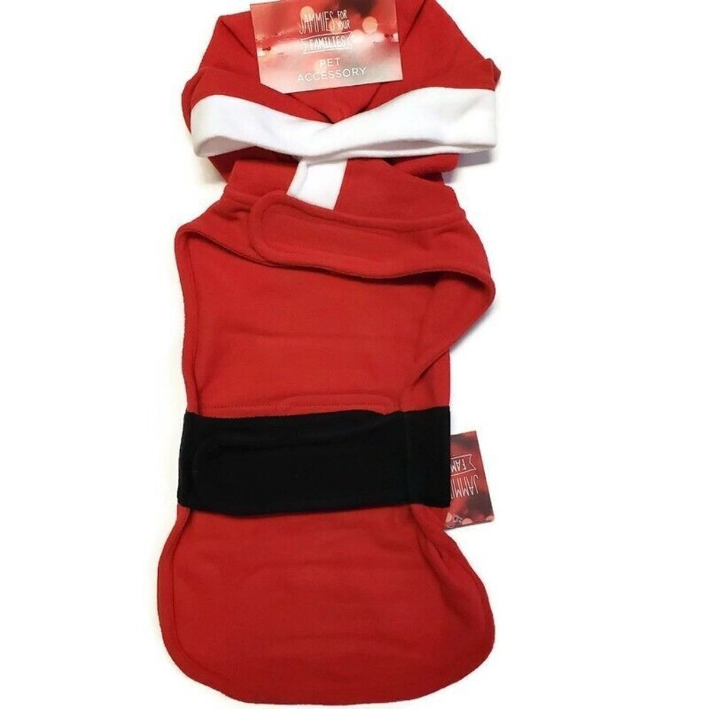 Pet Jammies For Your Families Dog Santa Suit Microfleece Bodysuit Size Small - Picture 4 of 5